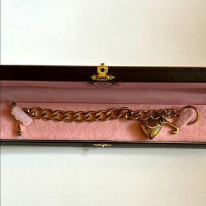 Gold Juicy Couture Chain Charm Bracelet